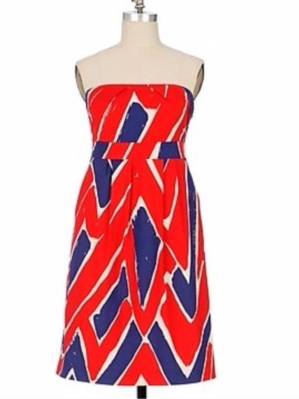 Anthropologie We Love Vera Dauntless Dress Red Blue Size 0